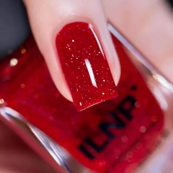 ILNP Joy  Classic Red Holographic Jelly Nail PolishILNP Joy  Classic Red Holographic Jelly Nail Polish