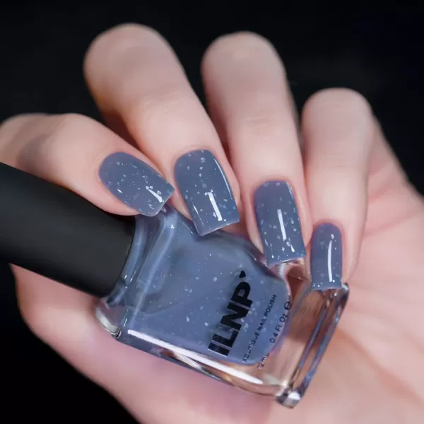 ILNP Rainy Days  Denim Blue Flakie Shimmer Nail PolishILNP Rainy Days  Denim Blue Flakie Shimmer Nail Polish