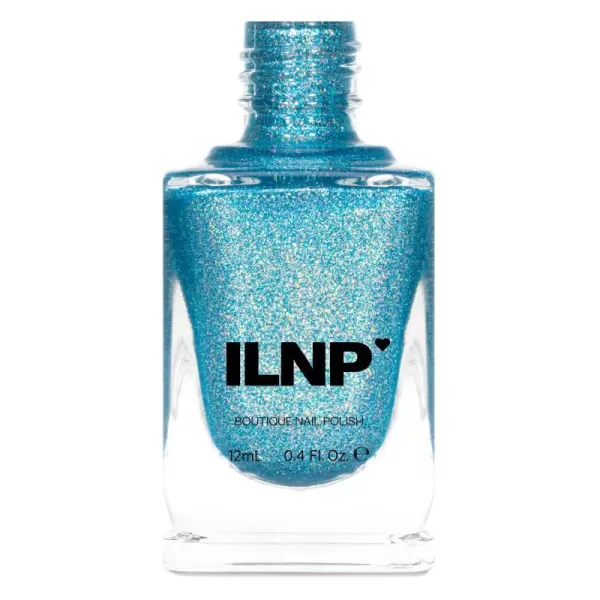 ILNP Blowing Bubbles  Rich Sky Blue Ultra Holo Nail PolishILNP Blowing Bubbles  Rich Sky Blue Ultra Holo Nail Polish