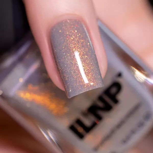 ILNP Flicker  Flickering Light Grey Shimmer Nail PolishILNP Flicker  Flickering Light Grey Shimmer Nail Polish