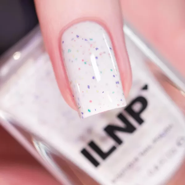 ILNP Sugar High  Creamy White MultiColored Speckled Nail PolishSugar High 040 Fl Oz Pack of 1