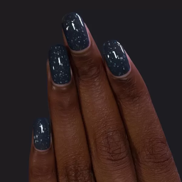 ILNP Thundercloud  Dark Grey Flakie Shimmer Nail PolishILNP Thundercloud  Dark Grey Flakie Shimmer Nail Polish