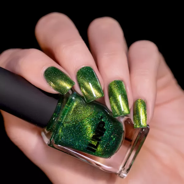 imageILNP Frankie  Monster Green Magnetic Holographic Nail Polish