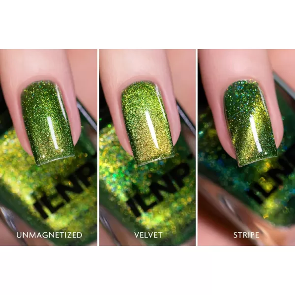 imageILNP Frankie  Monster Green Magnetic Holographic Nail Polish