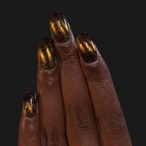 imageILNP Jackpot  BlackBased Gold Magnetic Holographic Nail Polish