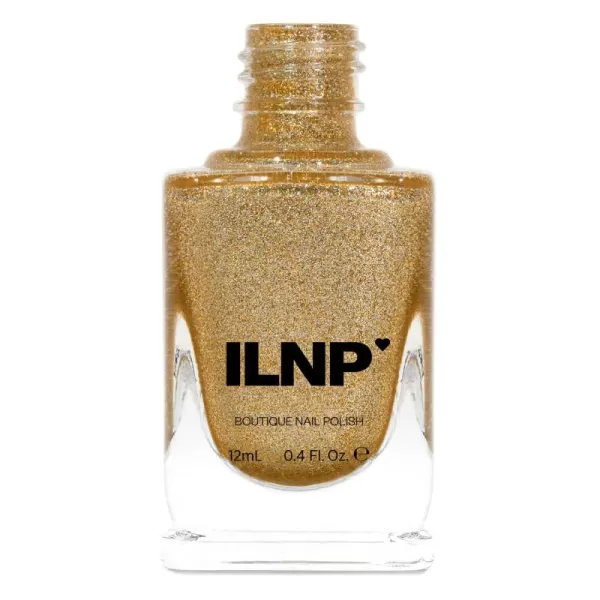 imageILNP Happy Hour  Vibrant Gold Holographic Ultra Metallic Nail Polish