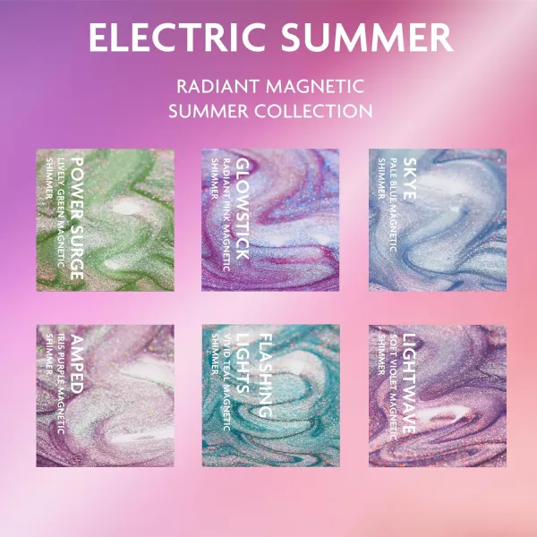 imageILNP Electric Summer Collection  Radiant Summer Magnetic Nail Polish Collection