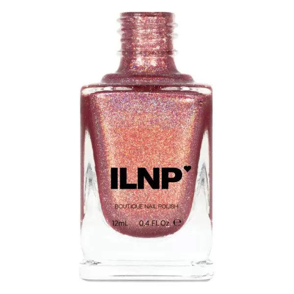 imageILNP Champagne Blush  Rose GoldVintage Pink Holographic Nail Polish