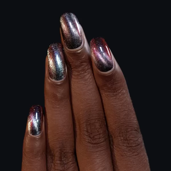 imageILNP Dark Matter  Black to Red Magnetic Nail Polish