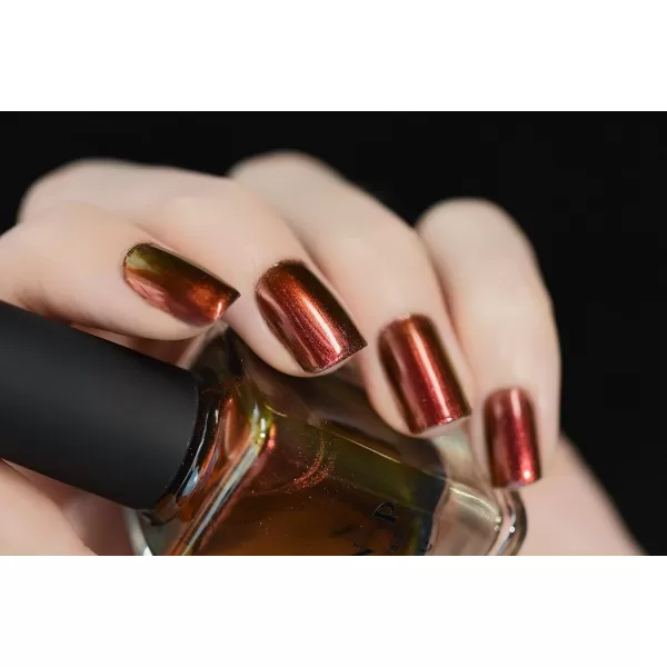 imageILNP Greatness  Red Orange Copper Gold Chartreuse Ultra Chrome Nail Polish