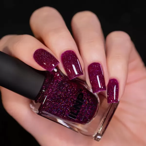 imageILNP Merlot  Merlot Red Holographic Jelly Nail PolishHoneymoon