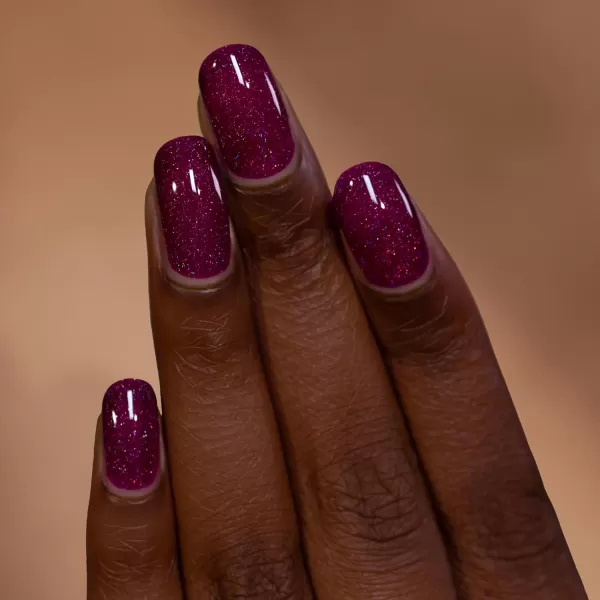 imageILNP Merlot  Merlot Red Holographic Jelly Nail PolishHoneymoon