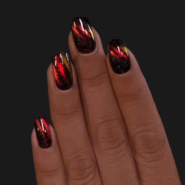 imageILNP Roulette  BlackBased Red Magnetic Holographic Nail Polish