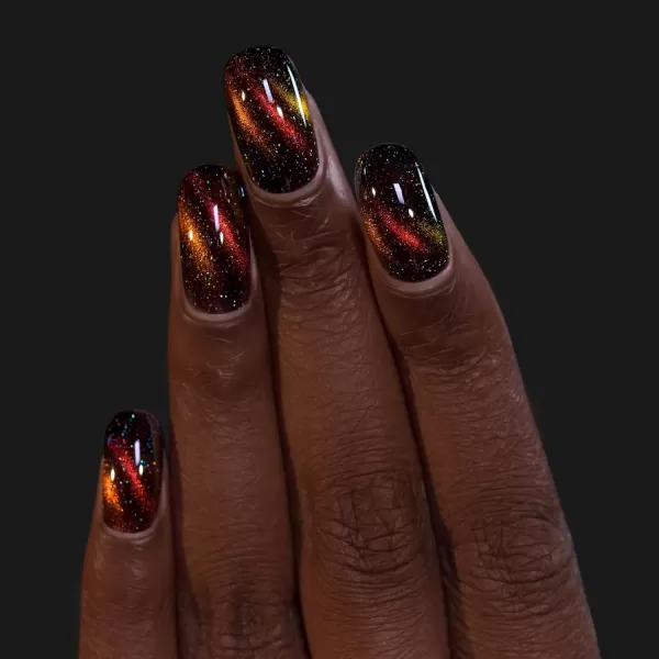 imageILNP Roulette  BlackBased Red Magnetic Holographic Nail Polish