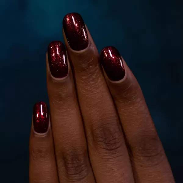 imageILNP Sabrina  Dark Vampy Red Shimmer Nail Polish  Vegan Cruelty Free Non Toxic