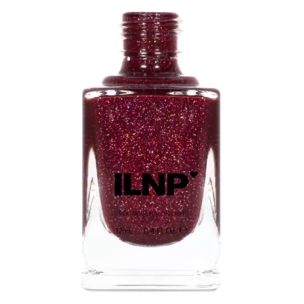 imageILNP Merlot  Merlot Red Holographic Jelly Nail PolishMerlot