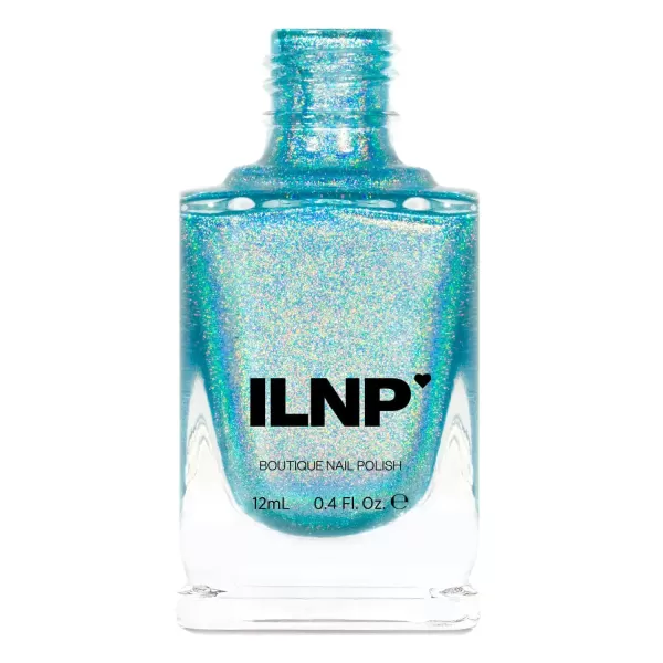 imageILNP Aria  Sky Blue Ultra Holographic Nail Polish Chip Resistant Manicure NonToxic Nail Lacquer Vegan Cruelty Free 12ml