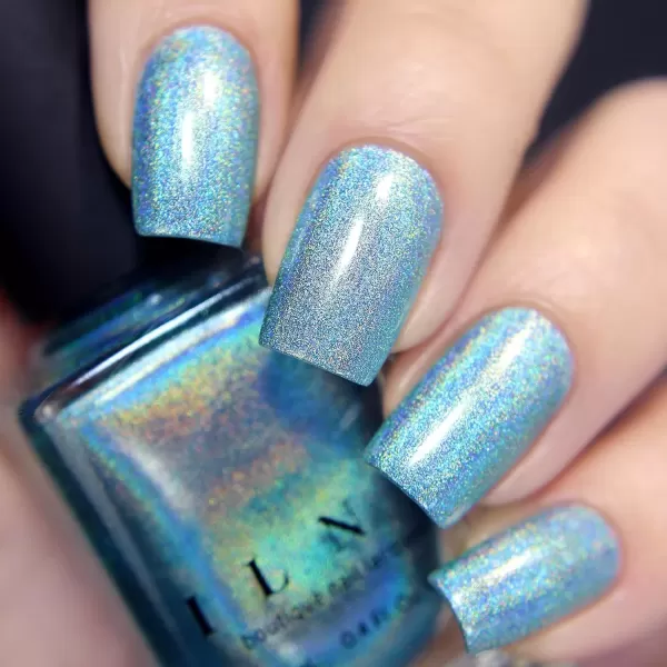 imageILNP Aria  Sky Blue Ultra Holographic Nail Polish Chip Resistant Manicure NonToxic Nail Lacquer Vegan Cruelty Free 12ml