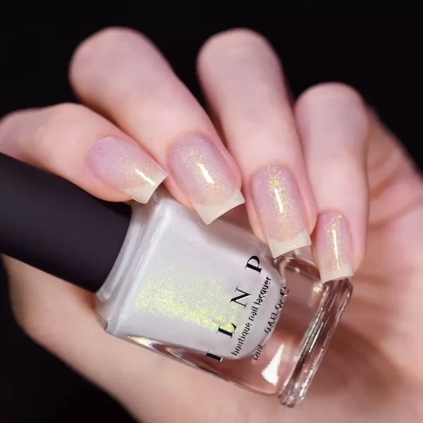 imageILNP Pina Colada  Sheer White Holographic Jelly Nail Polish