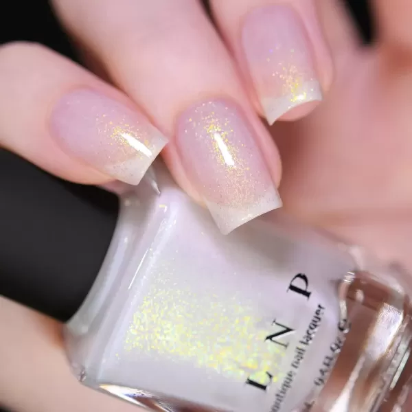 imageILNP Pina Colada  Sheer White Holographic Jelly Nail Polish