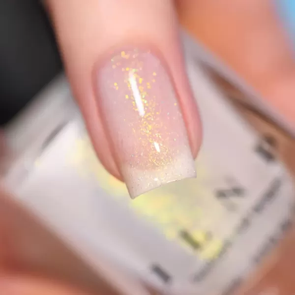 imageILNP Pina Colada  Sheer White Holographic Jelly Nail Polish