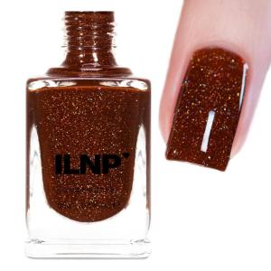 imageILNP Spiced Cider  Warm Rustic Brown Holographic Jelly Nail Polish