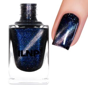 imageILNP Darkest Hour  BlackBased Blue Magnetic Shimmer Nail Polish  Vegan Cruelty Free Non Toxic