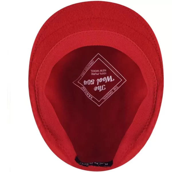 Kangol Wool 504 Hat for Men and Women, Large, Red