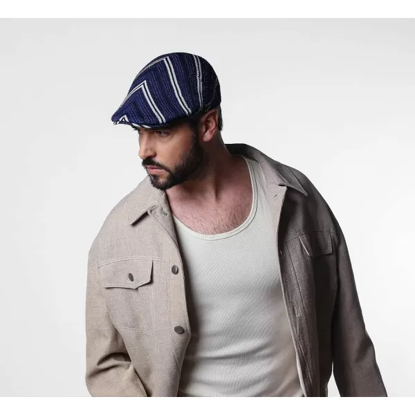 Kangol Diagonal Stripes 507 Cap - Grey/XXL Ivy Caps &amp; Flat Caps