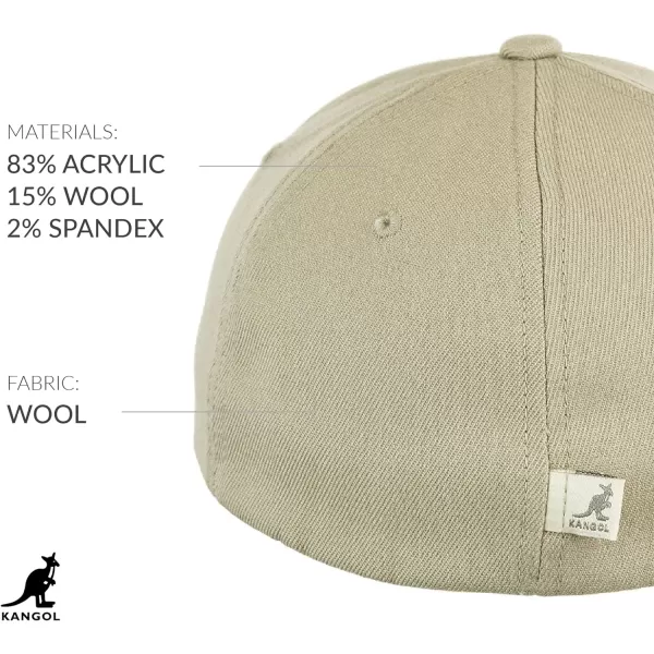 The Kangol Sport Collection Mens Wool Flexfit Baseball CapBeige