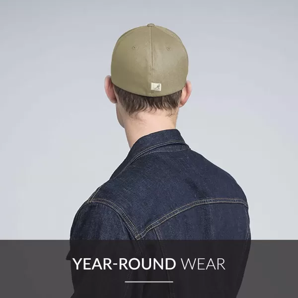 The Kangol Sport Collection Mens Wool Flexfit Baseball CapBeige