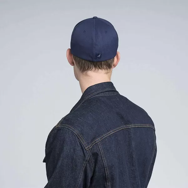 The Kangol Sport Collection Mens Wool Flexfit Baseball CapDark Blue