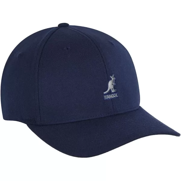 The Kangol Sport Collection Mens Wool Flexfit Baseball CapDark Blue