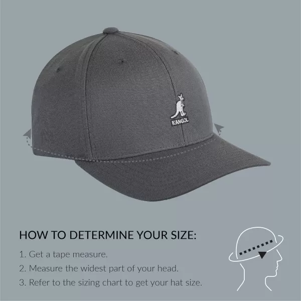The Kangol Sport Collection Mens Wool Flexfit Baseball CapDark Flannel