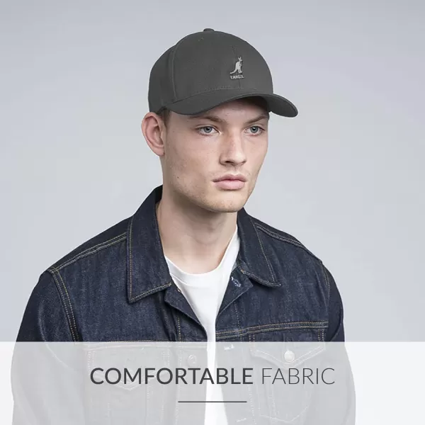 The Kangol Sport Collection Mens Wool Flexfit Baseball CapDark Flannel