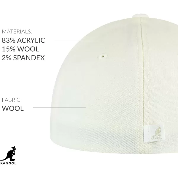 The Kangol Sport Collection Mens Wool Flexfit Baseball CapWhite