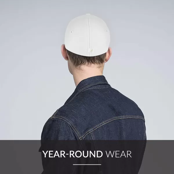 The Kangol Sport Collection Mens Wool Flexfit Baseball CapWhite