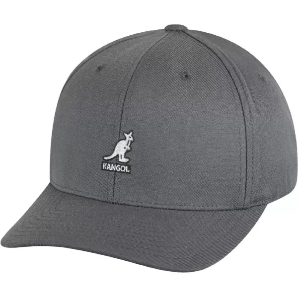 The Kangol Sport Collection Mens Wool Flexfit Baseball CapDark Flannel