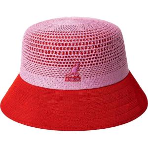 imageKangol Double Mesh Lahinch  Warm GreyBlackXL Bucket HatPeony PinkScarlet