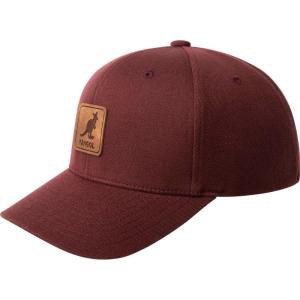 imageKangol Leather Patch Flexfit Baseball Hat  SilverXXL Baseball ampamp Sport CapsMaroon