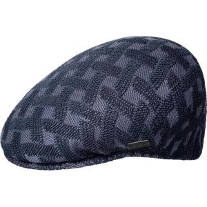 imageKangol Cross Weave 504 Cap Flat Cap BlackHazy Indigo