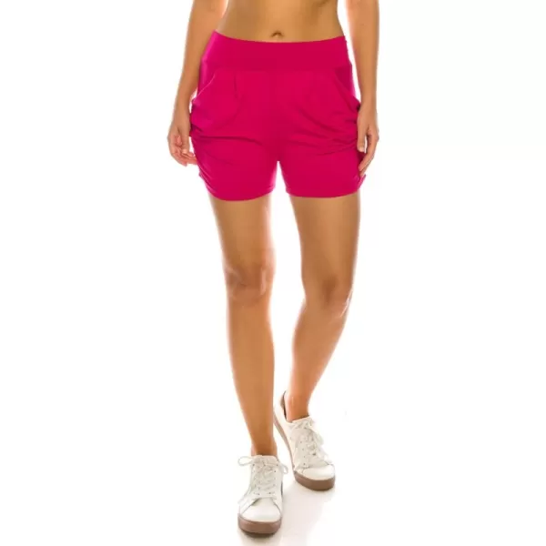 Harem Shorts Neon Fuchsia