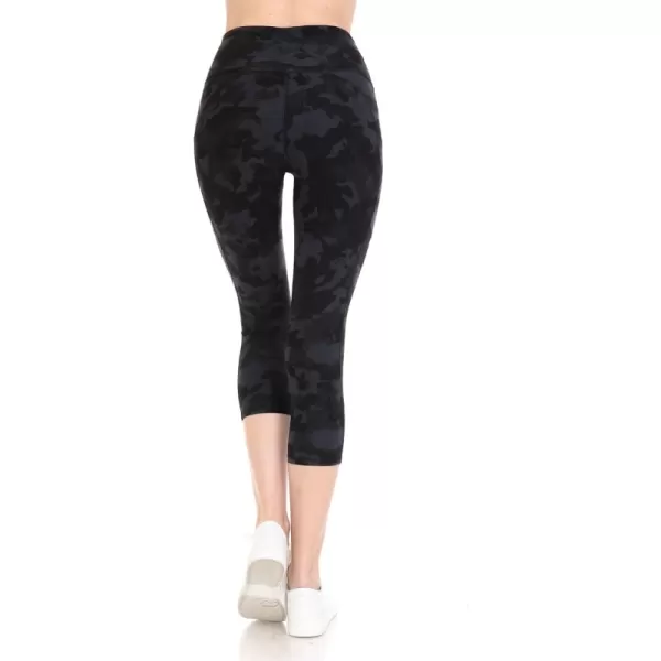 Capri Length Gray Camouflage