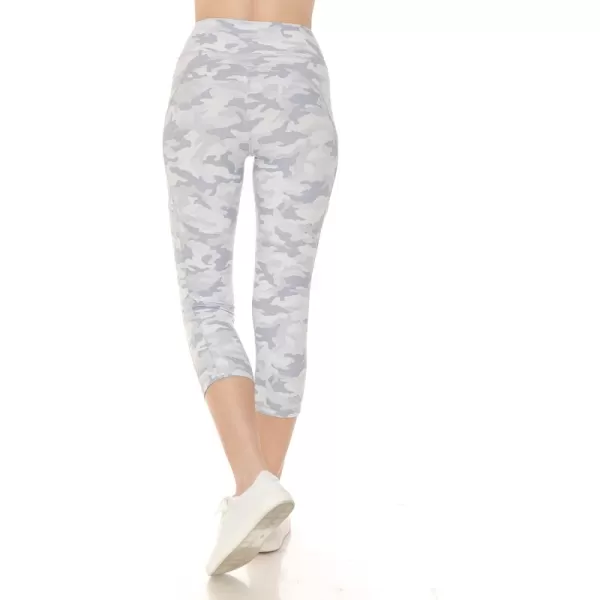 Capri Length White Camouflage