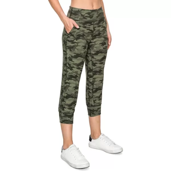 Capri Length Olive Camouflage