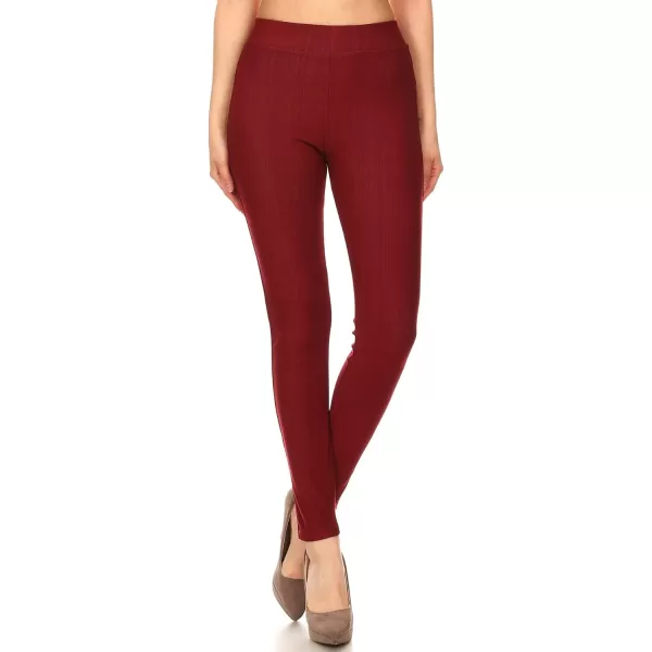 Leggings Depot Women's Cotton Blend Stretch Pull-on Jeggings Casual Pants with Pockets 