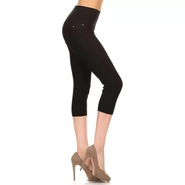 Leggings Depot Women's Cotton Blend Stretch Pull-on Jeggings Casual Pants with Pockets 