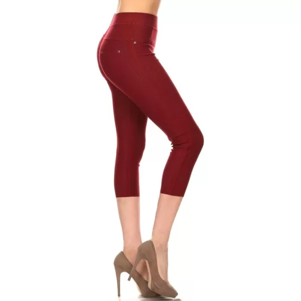 Leggings Depot Women's Cotton Blend Stretch Pull-on Jeggings Casual Pants with Pockets 