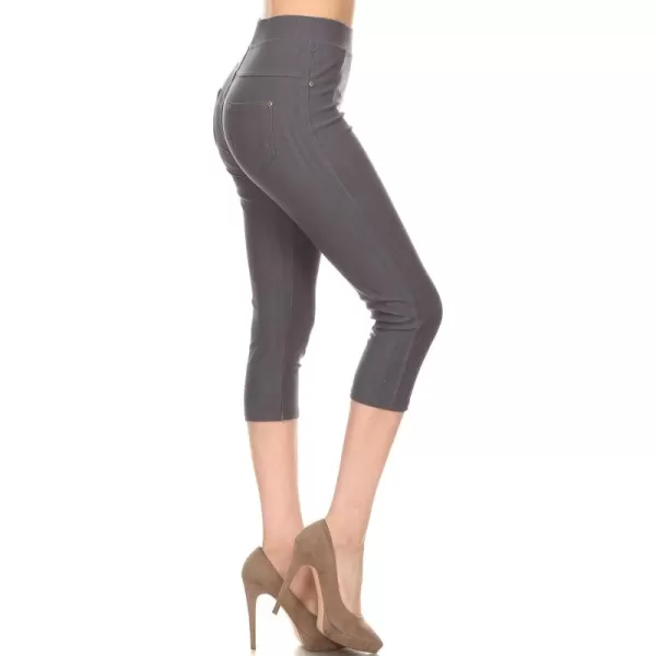 Leggings Depot Women's Cotton Blend Stretch Pull-on Jeggings Casual Pants with Pockets 