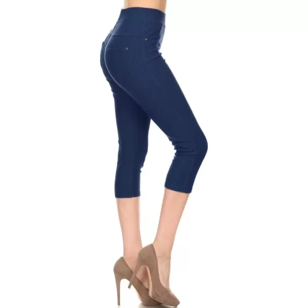 Leggings Depot Women's Cotton Blend Stretch Pull-on Jeggings Casual Pants with Pockets 